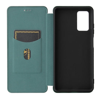 For Blackview A100 Carbon Fiber Texture Horizontal Flip TPU + PC + PU Leather Case with Card Slot(Green) - More Brand by PMC Jewellery | Online Shopping South Africa | PMC Jewellery | Buy Now Pay Later Mobicred