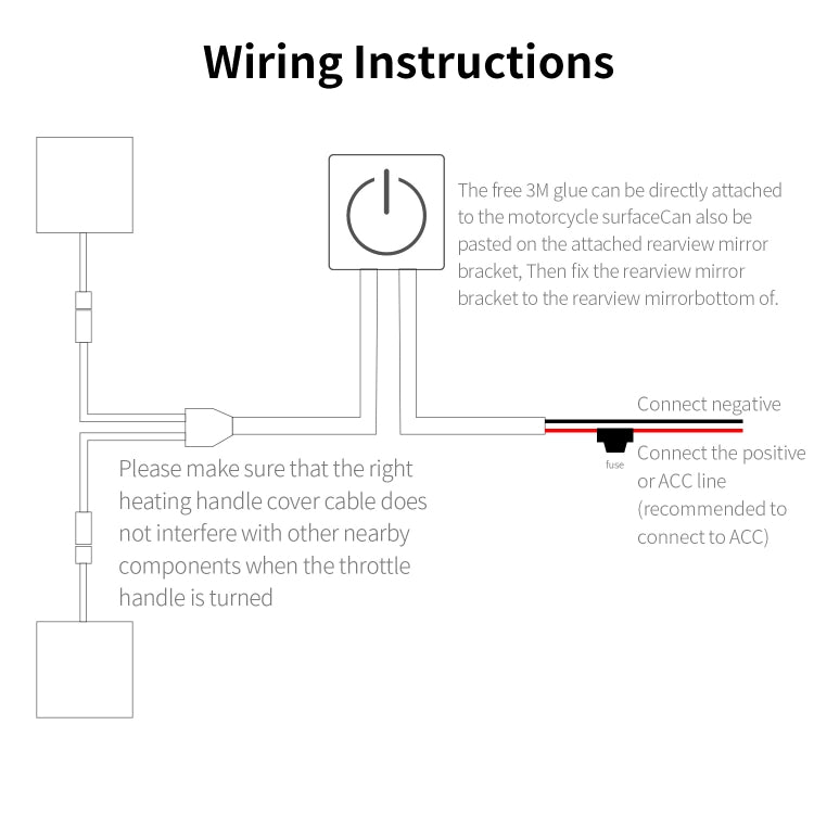 WUPP CS-974B1 Motorcycle Modified Hook and Loop Fastener Intelligent Electric Heating Hand Cover Heated Grip with Three Gear Temperature Control - Grips by WUPP | Online Shopping South Africa | PMC TechLife | Buy Now Pay Later Mobicred