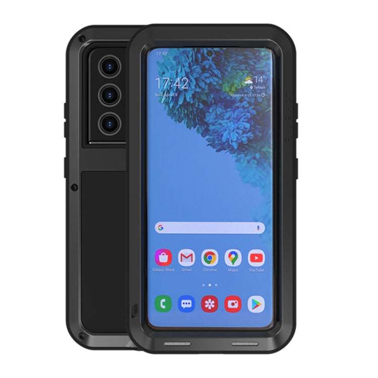 For Samsung Galaxy S21 Ultra 5G LOVE MEI Metal Shockproof Waterproof Dustproof Protective Case without Glass(Black) - Galaxy S21 Ultra 5G Cases by LOVE MEI | Online Shopping South Africa | PMC Jewellery