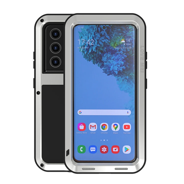 For Samsung Galaxy S21 Ultra 5G LOVE MEI Metal Shockproof Waterproof Dustproof Protective Case without Glass(Silver) - Galaxy S21 Ultra 5G Cases by LOVE MEI | Online Shopping South Africa | PMC Jewellery