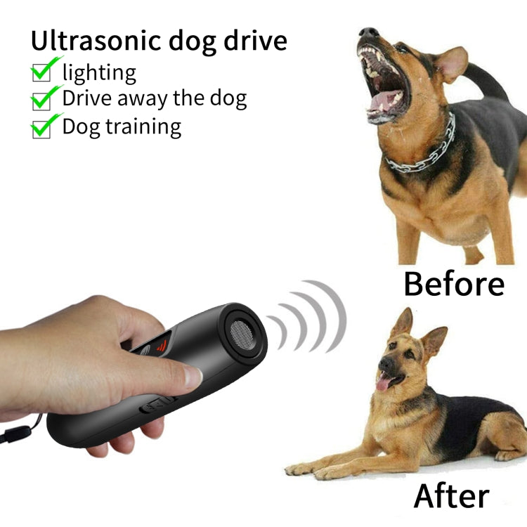 Tsattine N10 Ultrasonic Dog Repeller with LED Electricity Display & Flashlight - Training Aids by PMC Jewellery | Online Shopping South Africa | PMC Jewellery