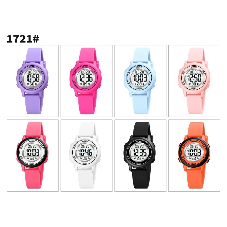 SKMEI 1721 Triplicate Round Dial LED Digital Display Luminous Silicone Strap Electronic Watch(White) - free shipping - PMC TechLife - Order now!