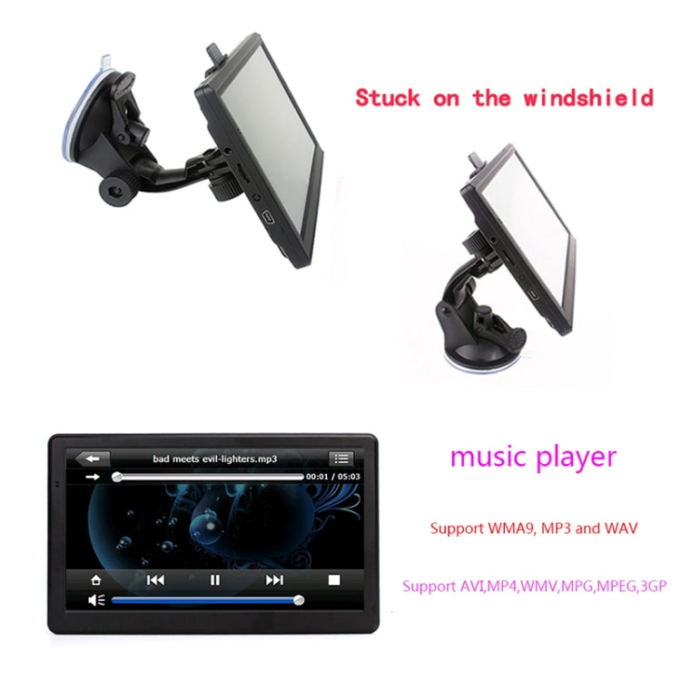 7 inch Car HD GPS Navigator 8G+128M Resistive Screen Support FM / TF Card, Specification:Middle East Map - Car MP3 & MP4 & MP5 by PMC TechLife | Online Shopping South Africa | PMC TechLife | Buy Now Pay Later Mobicred