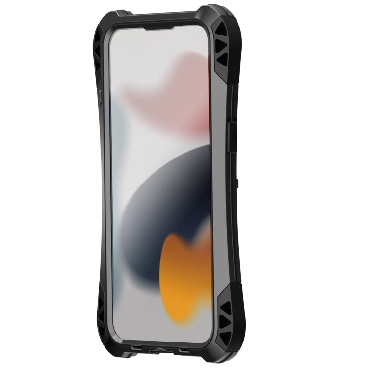 For iPhone 13 mini R-JUST AMIRA Shockproof Dustproof Waterproof Metal Protective Case (Black) - iPhone 13 mini Cases by R-JUST | Online Shopping South Africa | PMC Jewellery
