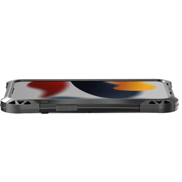 For iPhone 13 mini R-JUST AMIRA Shockproof Dustproof Waterproof Metal Protective Case (Black) - iPhone 13 mini Cases by R-JUST | Online Shopping South Africa | PMC TechLife | Buy Now Pay Later Mobicred