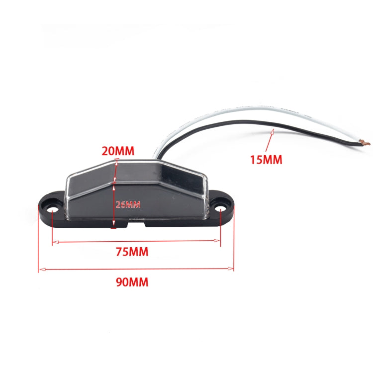 A4067 Trailer / RV / Truck 10-30V 4LED Triangle License Plate Light - License Plate Lights by PMC TechLife | Online Shopping South Africa | PMC TechLife | Buy Now Pay Later Mobicred