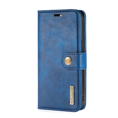 For iPhone 13 DG.MING Crazy Horse Texture Flip Detachable Magnetic Leather Case with Holder & Card Slots & Wallet(Blue) - iPhone 13 Cases by DG.MING | Online Shopping South Africa | PMC Jewellery