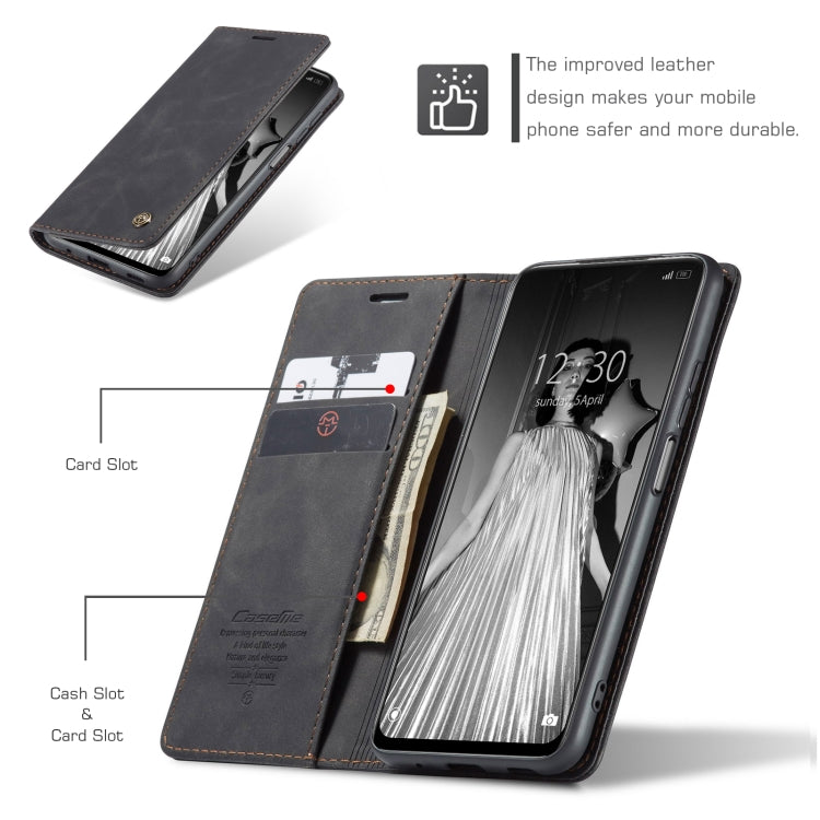 CaseMe 013 Multifunctional Horizontal Flip Leather Case with Holder & Card Slot & Wallet For Xiaomi Redmi Note 10 5G(Black) - Xiaomi Cases by CaseMe | Online Shopping South Africa | PMC Jewellery | Buy Now Pay Later Mobicred