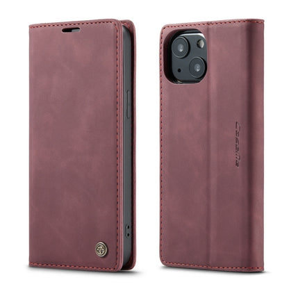 For iPhone 13 mini CaseMe-013 Multifunctional Retro Frosted Horizontal Flip Leather Case with Card Slot & Holder & Wallet (Wine Red) - iPhone 13 mini Cases by CaseMe | Online Shopping South Africa | PMC Jewellery | Buy Now Pay Later Mobicred