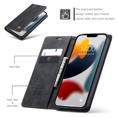 For iPhone 13 Pro CaseMe-013 Multifunctional Retro Frosted Horizontal Flip Leather Case with Card Slot & Holder & Wallet (Black) - iPhone 13 Pro Cases by CaseMe | Online Shopping South Africa | PMC Jewellery | Buy Now Pay Later Mobicred