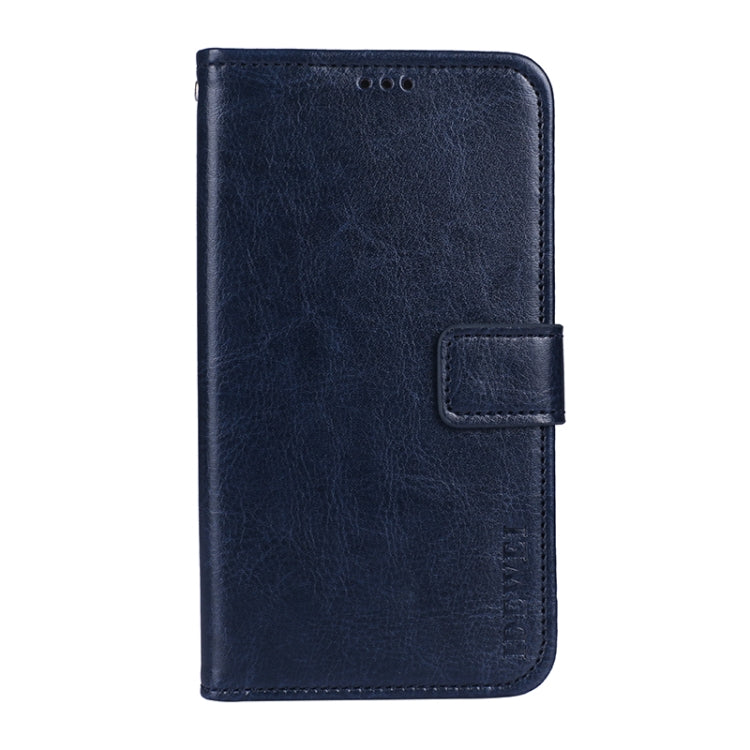 idewei Crazy Horse Texture Horizontal Flip Leather Case with Holder & Card Slots & Wallet For Tecno Spark 7P(Blue) - Tecno Cases by idewei | Online Shopping South Africa | PMC TechLife | Buy Now Pay Later Mobicred