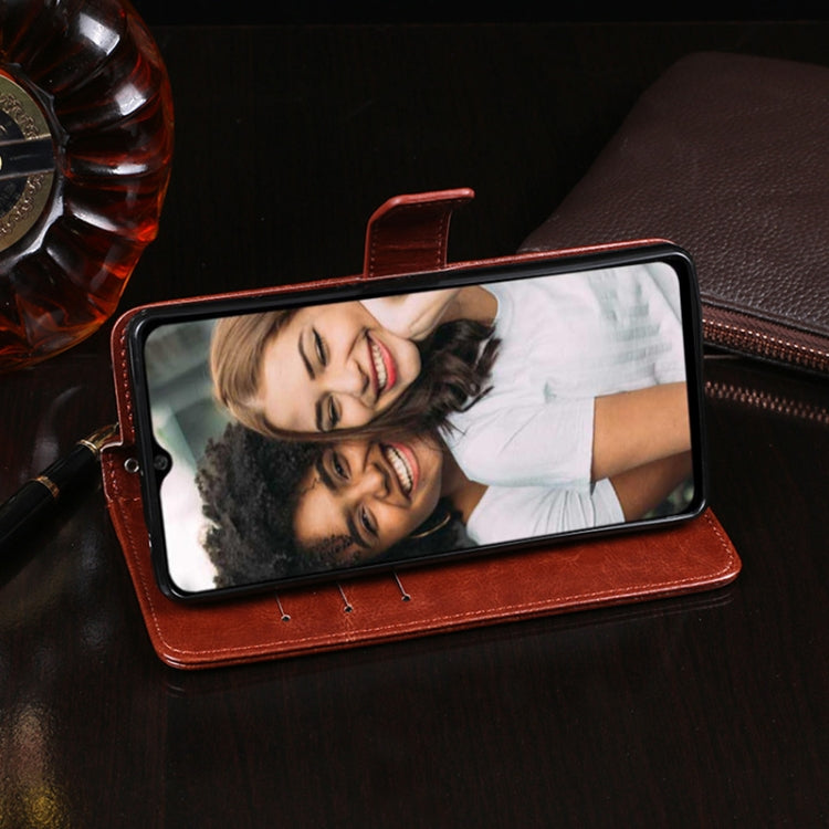 idewei Crazy Horse Texture Horizontal Flip Leather Case with Holder & Card Slots & Wallet For Doogee N40 Pro(Black) - More Brand by idewei | Online Shopping South Africa | PMC TechLife | Buy Now Pay Later Mobicred