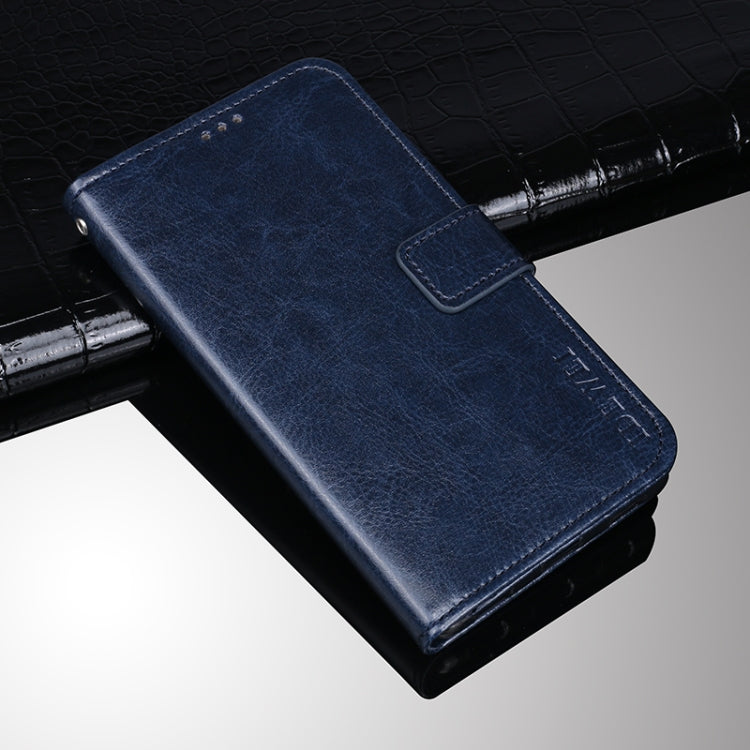 idewei Crazy Horse Texture Horizontal Flip Leather Case with Holder & Card Slots & Wallet For Doogee N40 Pro(Blue) - More Brand by idewei | Online Shopping South Africa | PMC TechLife | Buy Now Pay Later Mobicred