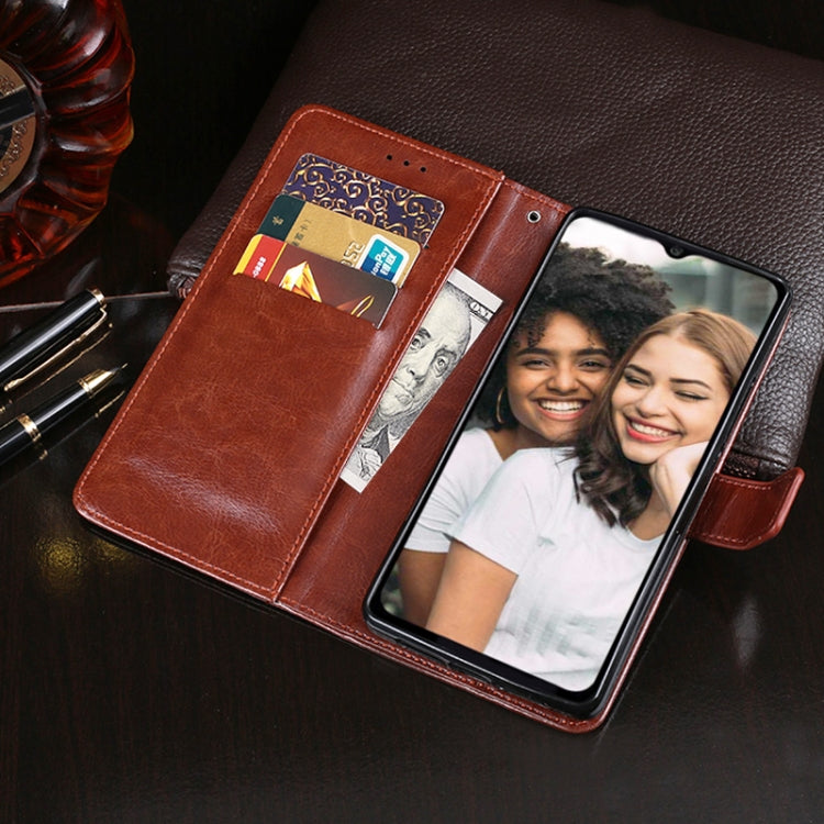 idewei Crazy Horse Texture Horizontal Flip Leather Case with Holder & Card Slots & Wallet For Doogee N40 Pro(Blue) - More Brand by idewei | Online Shopping South Africa | PMC TechLife | Buy Now Pay Later Mobicred