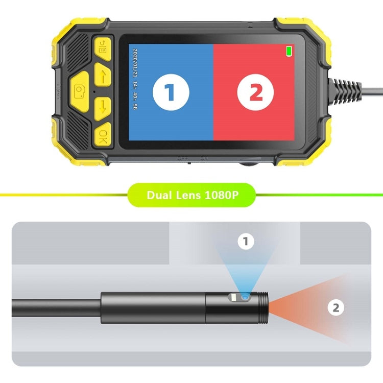 Y19 3.9mm Single Lens Hand-held Hard-wire Endoscope with 4.3-inch IPS Color LCD Screen, Cable Length:3.5m(Yellow) -  by PMC Jewellery | Online Shopping South Africa | PMC Jewellery | Buy Now Pay Later Mobicred