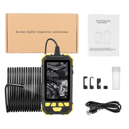 Y19 3.9mm Single Lens Hand-held Hard-wire Endoscope with 4.3-inch IPS Color LCD Screen, Cable Length:3.5m(Yellow) -  by PMC Jewellery | Online Shopping South Africa | PMC Jewellery | Buy Now Pay Later Mobicred