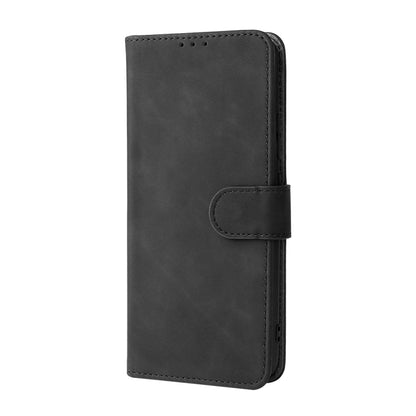 For OPPO Realme C21Y Solid Color Skin Feel Magnetic Buckle Horizontal Flip Calf Texture PU Leather Case with Holder & Card Slots & Wallet(Black) - Realme Cases by PMC Jewellery | Online Shopping South Africa | PMC Jewellery | Buy Now Pay Later Mobicred