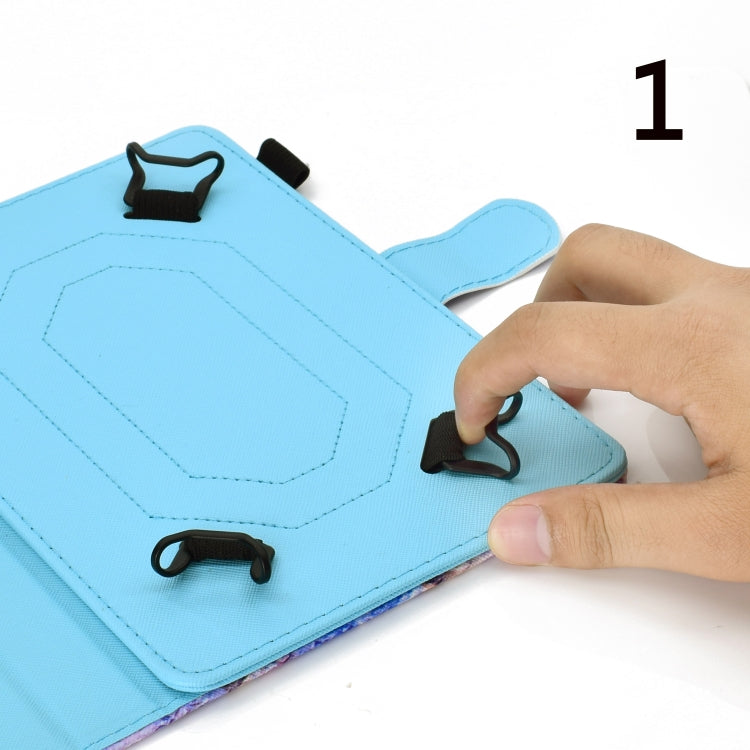 10 inch Universal Colored Drawing Horizontal Flip PU Leather Case with Holder & Card Slot(Blue Marble) - 10 - 11 inch by PMC TechLife | Online Shopping South Africa | PMC TechLife | Buy Now Pay Later Mobicred
