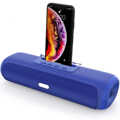 NewRixing NR-2027FM TWS Soundbar Bluetooth Speaker with Mobile Phone Holder & Antenna(Blue) - Desktop Speaker by NewRixing | Online Shopping South Africa | PMC Jewellery | Buy Now Pay Later Mobicred