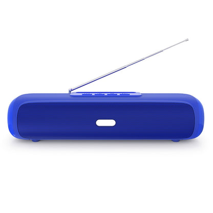 NewRixing NR-2027FM TWS Soundbar Bluetooth Speaker with Mobile Phone Holder & Antenna(Blue) - Desktop Speaker by NewRixing | Online Shopping South Africa | PMC Jewellery | Buy Now Pay Later Mobicred