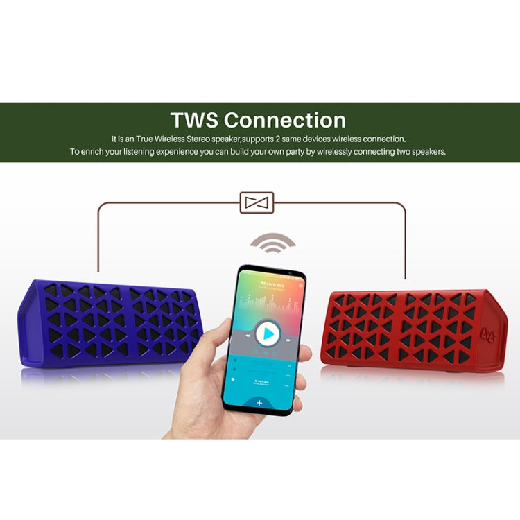 NewRixing NR-3021 TWS Hollow Triangle Pattern Bluetooth Speaker(Green) - Desktop Speaker by NewRixing | Online Shopping South Africa | PMC Jewellery | Buy Now Pay Later Mobicred