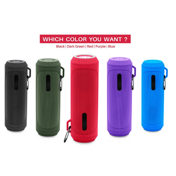 NewRixing NR-4016A TWS Outdoor Splashproof Bluetooth Speaker with Carabiner Handle & SOS Flashlight(Black) - free shipping - PMC Jewellery - Order now!