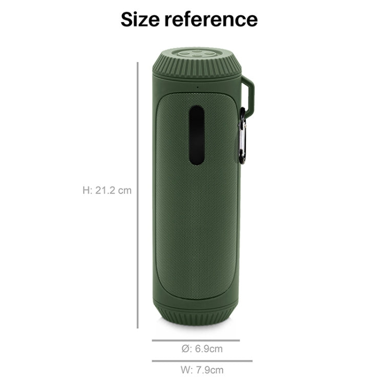 NewRixing NR-4016A TWS Outdoor Splashproof Bluetooth Speaker with Carabiner Handle & SOS Flashlight(Black) - Desktop Speaker by NewRixing | Online Shopping South Africa | PMC Jewellery | Buy Now Pay Later Mobicred