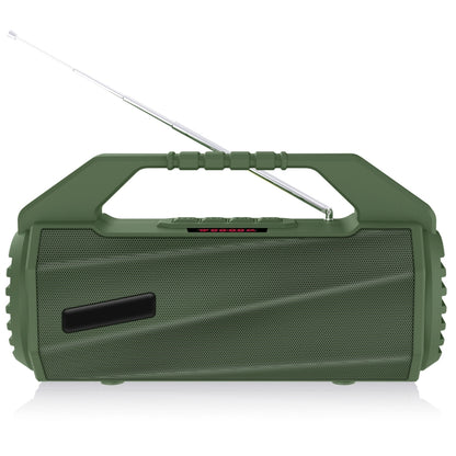 NewRixing NR-4025FM with Screen Outdoor Splash-proof Water Portable Bluetooth Speaker, Support Hands-free Call / TF Card / FM / U Disk(Green) - Desktop Speaker by NewRixing | Online Shopping South Africa | PMC Jewellery | Buy Now Pay Later Mobicred