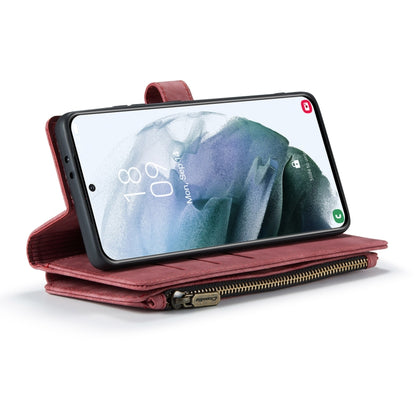 For Samsung Galaxy S21+ 5G CaseMe-C30 PU + TPU Multifunctional Horizontal Flip Leather Case with Holder & Card Slot & Wallet & Zipper Pocket(Red) - Galaxy S21+ 5G Cases by CaseMe | Online Shopping South Africa | PMC Jewellery | Buy Now Pay Later Mobicred