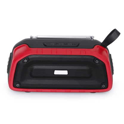 New Rixing NR-906FM TWS Waterproof Bluetooth Speaker Support Hands-free Call / FM with Handle & Antenna(Red) - Desktop Speaker by NewRixing | Online Shopping South Africa | PMC Jewellery | Buy Now Pay Later Mobicred