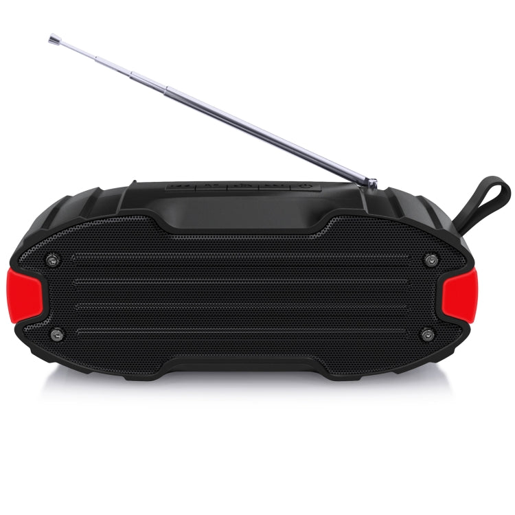 New Rixing NR-907FM TWS Outdoor Bluetooth Speaker Support Hands-free Call / FM with Handle & Antenna(Red) - free shipping - PMC Jewellery - Order now!