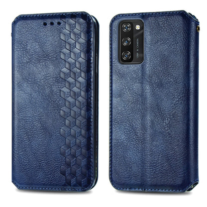 For Blackview A100 Cubic Grid Pressed Horizontal Flip Magnetic PU Leather Case with Holder & Card Slots & Wallet(Blue) - More Brand by PMC Jewellery | Online Shopping South Africa | PMC Jewellery | Buy Now Pay Later Mobicred