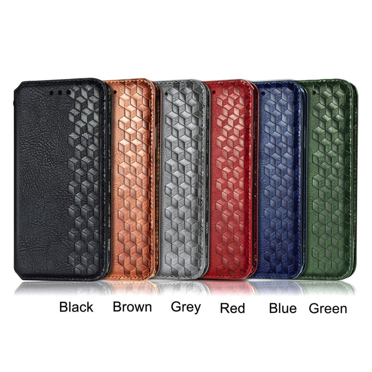 For Blackview A100 Cubic Grid Pressed Horizontal Flip Magnetic PU Leather Case with Holder & Card Slots & Wallet(Brown) - More Brand by PMC TechLife | Online Shopping South Africa | PMC TechLife | Buy Now Pay Later Mobicred