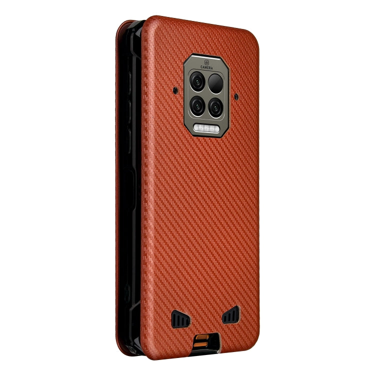 For Doogee S86 / S86 Pro Carbon Fiber Texture Horizontal Flip TPU + PC + PU Leather Case with Card Slot(Brown) - More Brand by PMC Jewellery | Online Shopping South Africa | PMC Jewellery | Buy Now Pay Later Mobicred