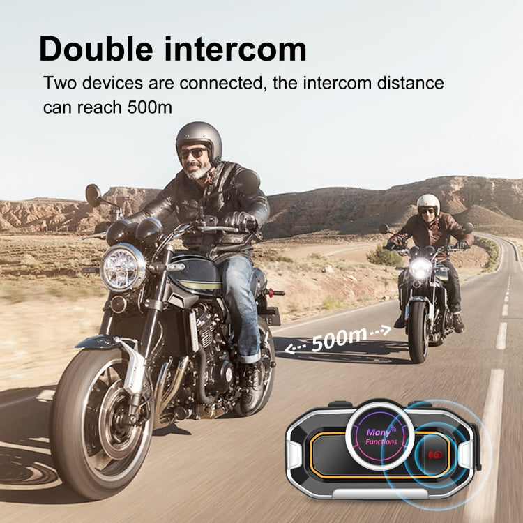 V9 Pro Motorcycle Helmet Bluetooth Walkie-talkie Support FM(Black) - Others by PMC TechLife | Online Shopping South Africa | PMC TechLife | Buy Now Pay Later Mobicred