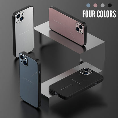 For iPhone 13 R-JUST RJ-52 3-Line Style Metal TPU Shockproof Protective Case(Silver) - iPhone 13 Cases by R-JUST | Online Shopping South Africa | PMC Jewellery