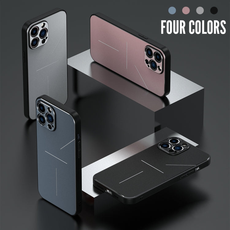For iPhone 11 Pro Max R-JUST RJ-52 3-Line Style Metal TPU Shockproof Protective Case (Black) - iPhone 11 Pro Max Cases by R-JUST | Online Shopping South Africa | PMC Jewellery