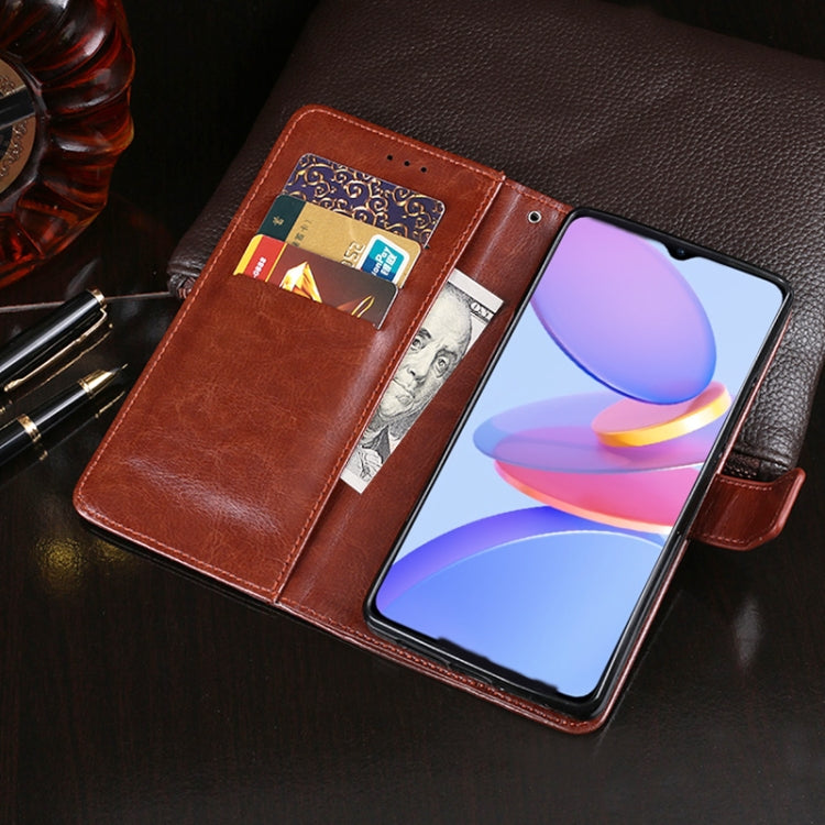 For U-MAGIC 30e idewei Crazy Horse Texture Horizontal Flip Leather Case with Holder & Card Slots & Wallet(Black) - More Brand by idewei | Online Shopping South Africa | PMC Jewellery | Buy Now Pay Later Mobicred