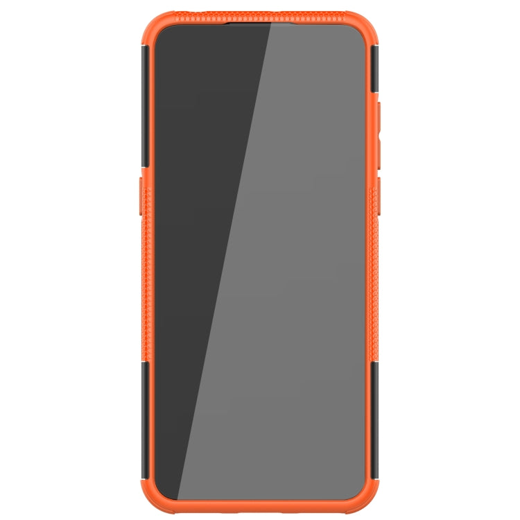 For Alcatel 3L (2021) Tire Texture Shockproof TPU+PC Protective Case with Holder(Orange) - Alcatel Cases by PMC TechLife | Online Shopping South Africa | PMC TechLife | Buy Now Pay Later Mobicred