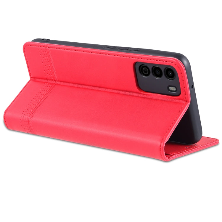 For U-MAGIC 30e AZNS Magnetic Calf Texture Horizontal Flip Leather Case with Card Slots & Holder & Wallet(Red) - More Brand by AZNS | Online Shopping South Africa | PMC Jewellery | Buy Now Pay Later Mobicred