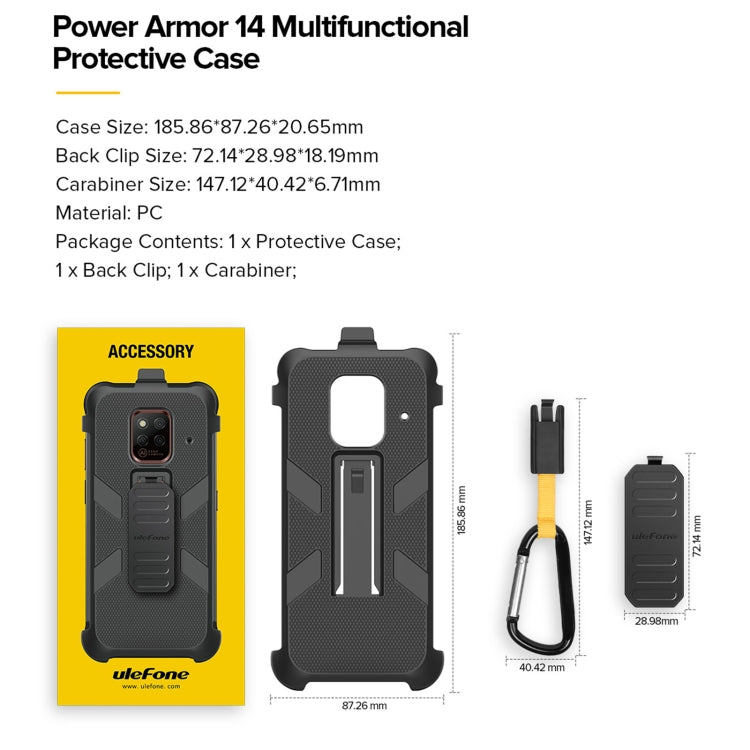 For Ulefone Power Armor 14 Ulefone Multifunctional TPU + PC Protective Case with Back Clip & Carabiner - More Brand by Ulefone | Online Shopping South Africa | PMC Jewellery | Buy Now Pay Later Mobicred