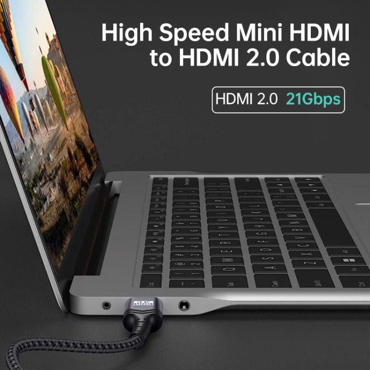 HDMI 2.0 Male to HDMI 2.0 Male 4K Ultra-HD Braided Adapter Cable, Cable Length:18m(Grey) - Cable by PMC Jewellery | Online Shopping South Africa | PMC Jewellery | Buy Now Pay Later Mobicred