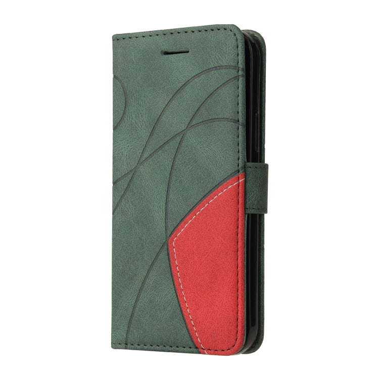 For vivo Y21 2020/Y21s/Y33s Dual-color Splicing Horizontal Flip PU Leather Case with Holder & Card Slots & Wallet(Green) - vivo Cases by PMC Jewellery | Online Shopping South Africa | PMC Jewellery | Buy Now Pay Later Mobicred