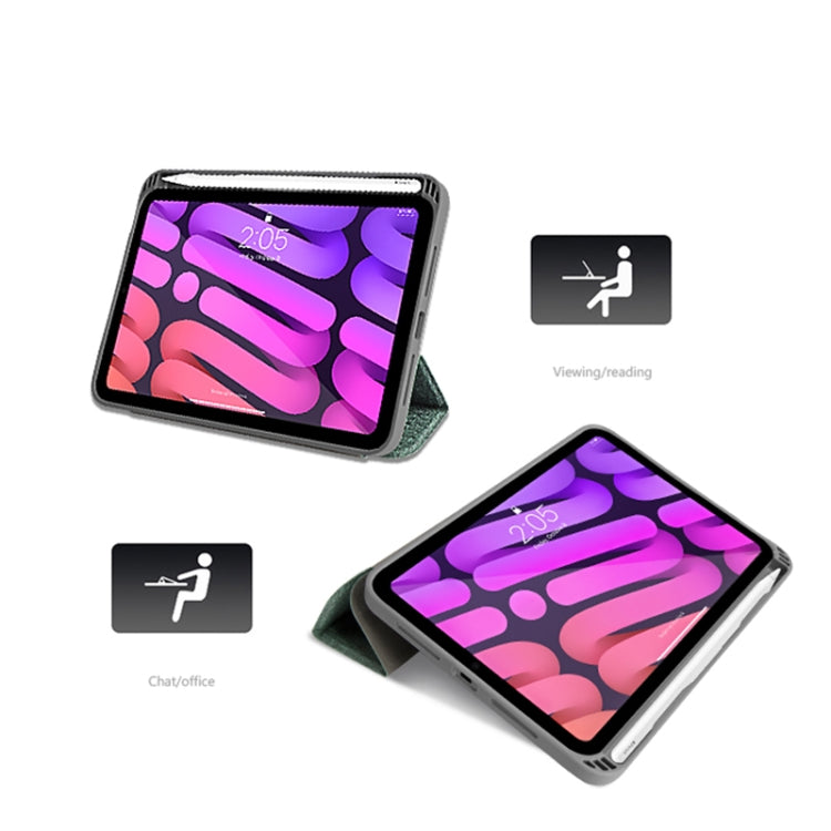 For iPad mini 6 / mini 2024 Mutural YASHI Series Cloth Pattern Texture Horizontal Flip Tablet Case(Black) - free shipping - PMC TechLife - Order now!