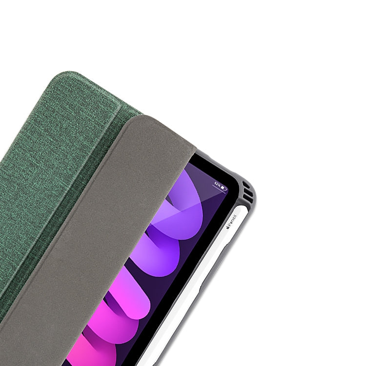 For iPad mini 6 / mini 2024 Mutural YASHI Series Cloth Pattern Texture Horizontal Flip Tablet Case(Black) - free shipping - PMC TechLife - Order now!