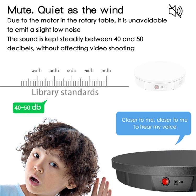 52cm Remote Control Electric Rotating Turntable Display Stand Video Shooting Props Turntable, Plug-in Power, Power Plug:EU Plug(White) -  by PMC TechLife | Online Shopping South Africa | PMC TechLife | Buy Now Pay Later Mobicred