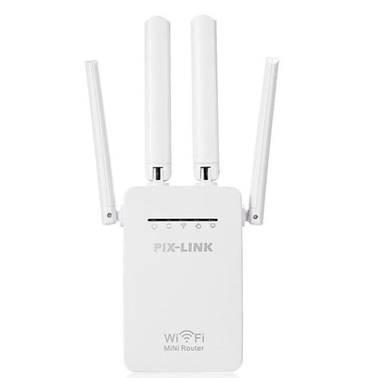 Wireless Smart WiFi Router Repeater with 4 WiFi Antennas, Plug Specification:UK Plug(White) - Wireless Routers by PMC Jewellery | Online Shopping South Africa | PMC Jewellery | Buy Now Pay Later Mobicred