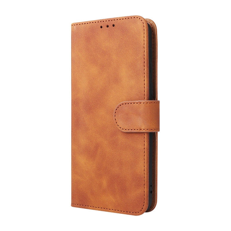 For Blackview Oscal C20 Solid Color Skin Feel Magnetic Buckle Horizontal Flip PU Phone Case(Brown) - More Brand by PMC Jewellery | Online Shopping South Africa | PMC Jewellery | Buy Now Pay Later Mobicred