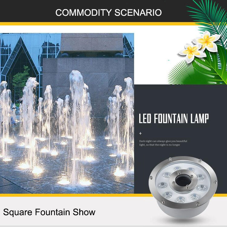 9W Landscape Ring LED Stainless Steel Underwater Fountain Light(White Light) - Underwater Lights by PMC TechLife | Online Shopping South Africa | PMC TechLife | Buy Now Pay Later Mobicred