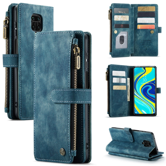 For Xiaomi Redmi Note 9 Pro Max / Redmi Note 9 Pro / Redmi Note 9s CaseMe-C30 Multifunctional Horizontal Flip PU + TPU Phone Case(Blue) - Xiaomi Cases by CaseMe | Online Shopping South Africa | PMC Jewellery | Buy Now Pay Later Mobicred